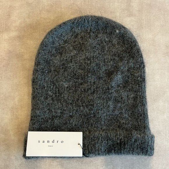 Sandro Wool Beanie H17 Beline Anthracite AC2050H *NEW WITH TAGS* - Picture 1 of 5